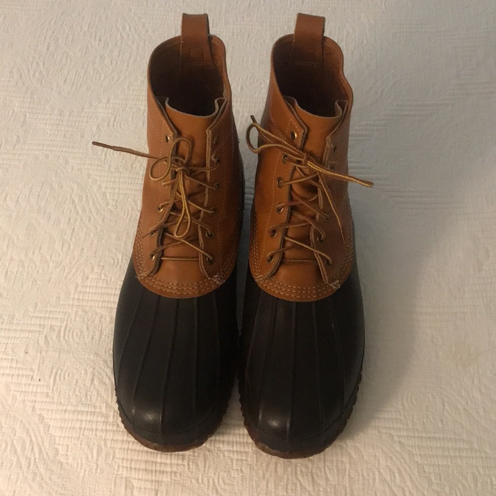 L.L. Bean Insulate Maine Hunting Duck Shoes Boots Leather Rubber 14